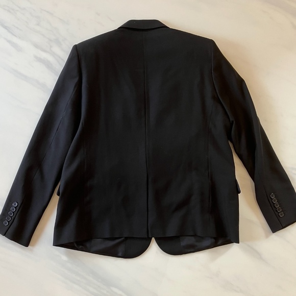 Saint Laurent Black Classic Tailored Wool Blazer F46 US 10 L - Picture 3 of 7